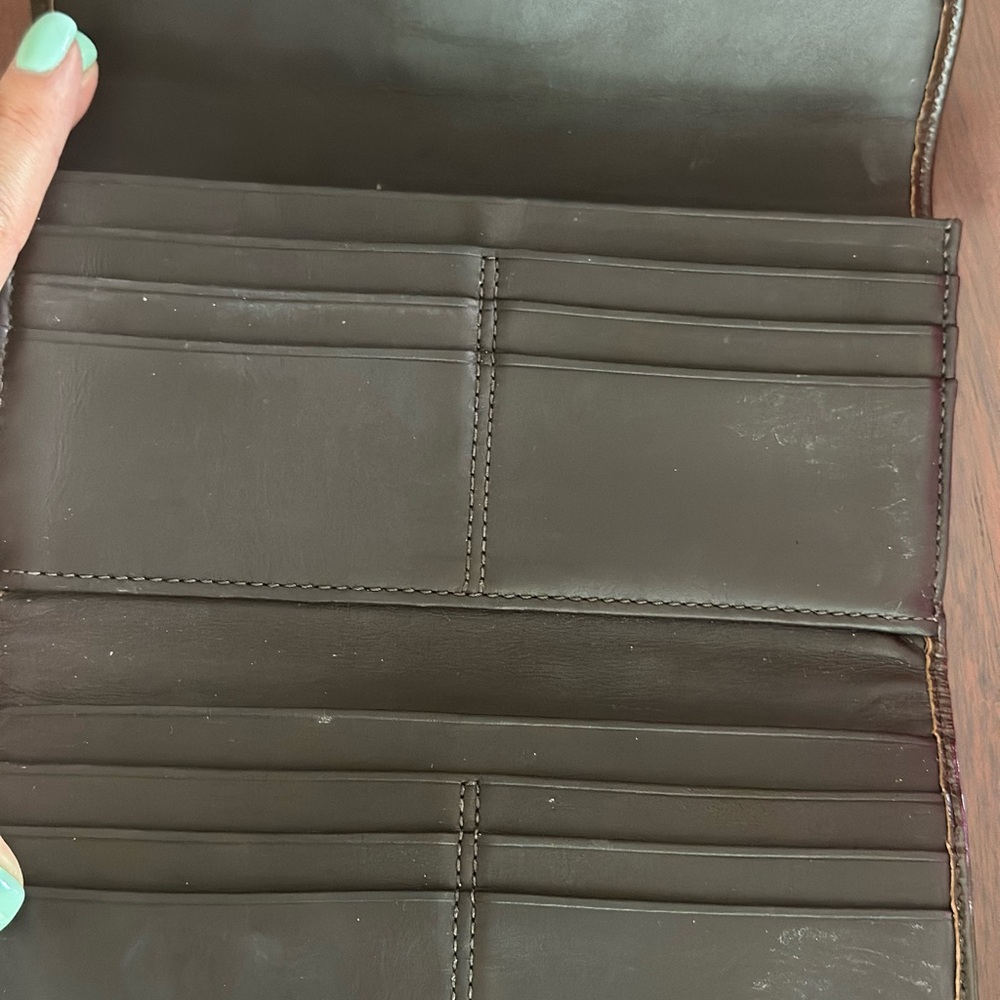 Coach Signature Canvas Wallet with Brown Leather - Picture 4 of 4